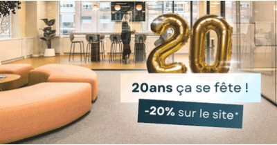 Pour nos 20 ans, -20% sur tout le site - France Bureau